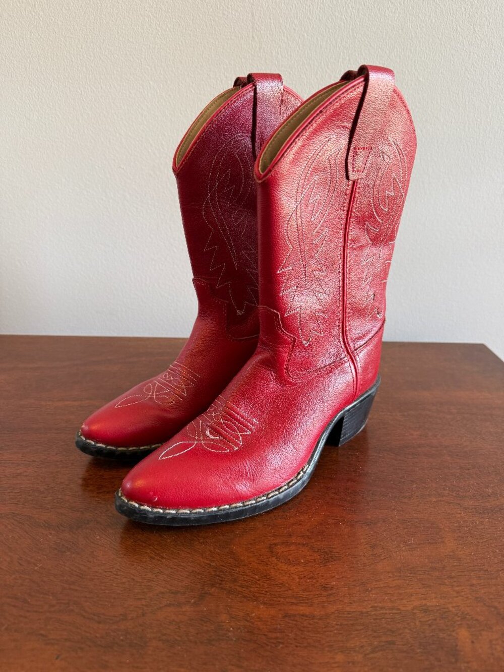 Old West Cora Red Western Boots Size 2.5